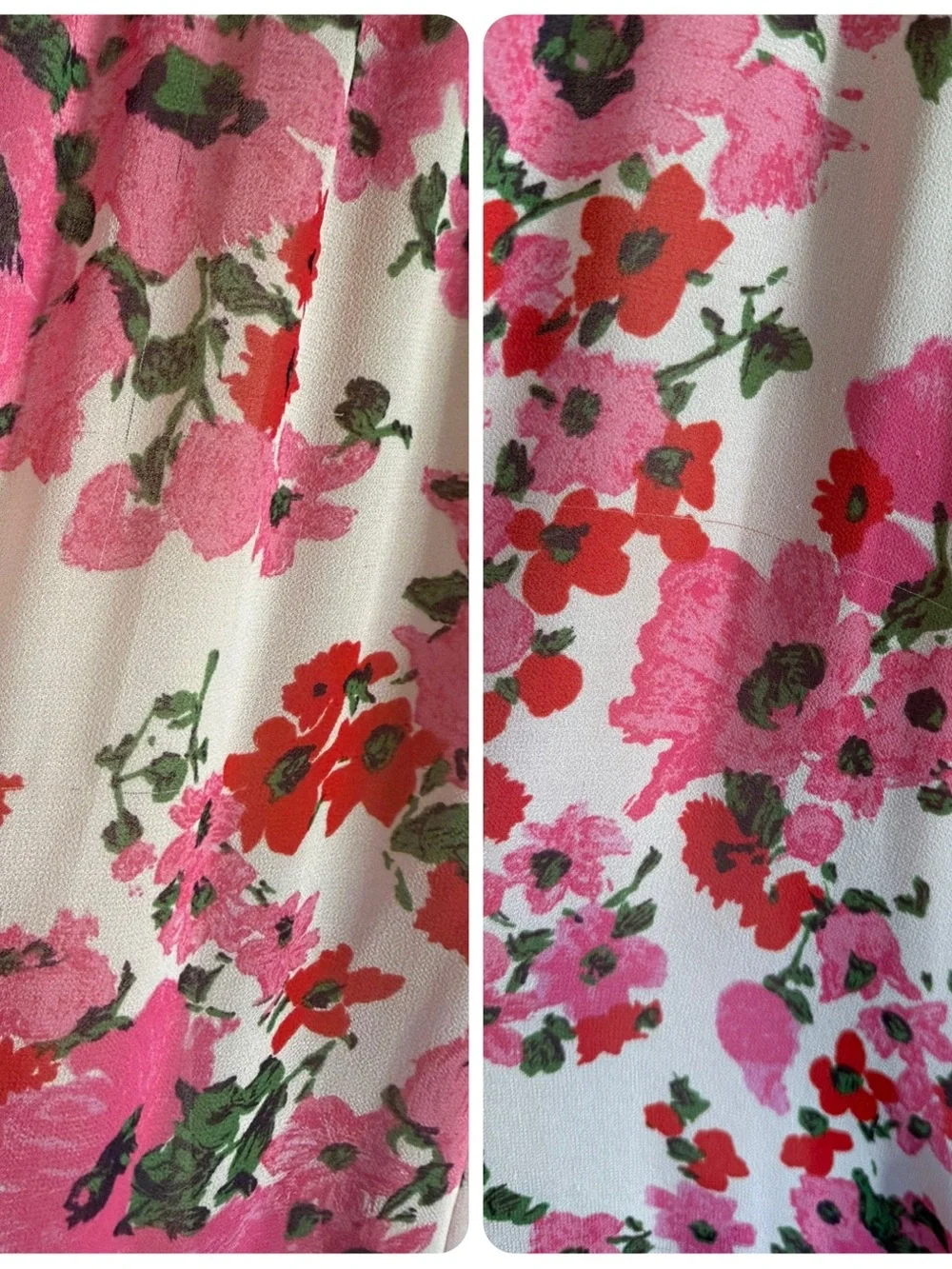 MISA Samantha Dress Flowy Floral Midi Ruffle Long Sleeve V Neck US L - Picture 12 of 15
